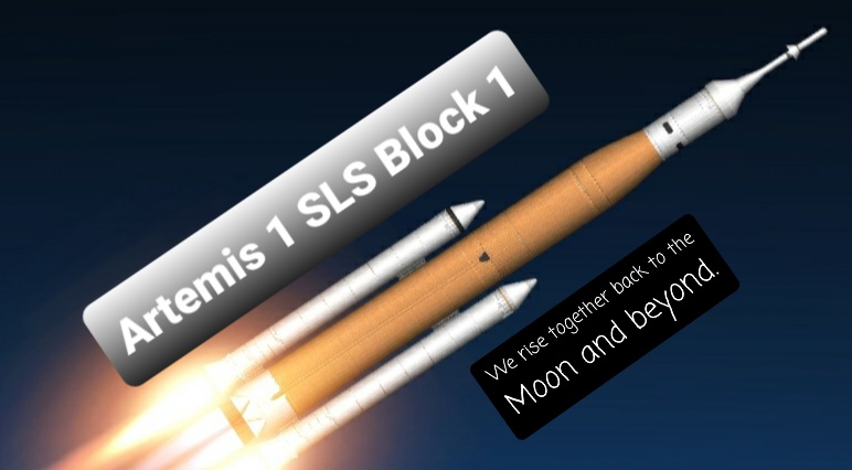 Realistic Artemis 1 SLS Block one Blueprint for Spaceflight Simulator