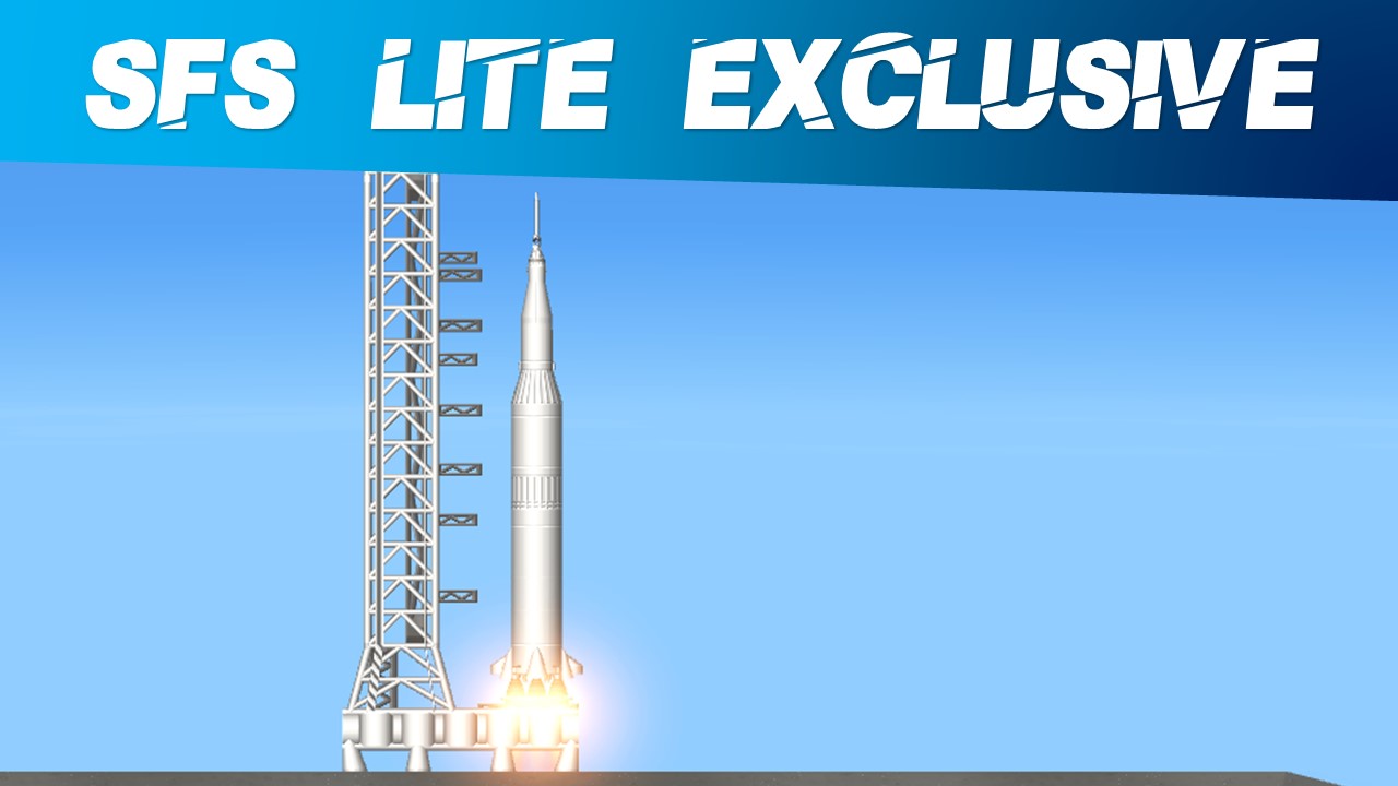 Saturn V No DLC Blueprint for Spaceflight Simulator Exclusive SFS PLUS