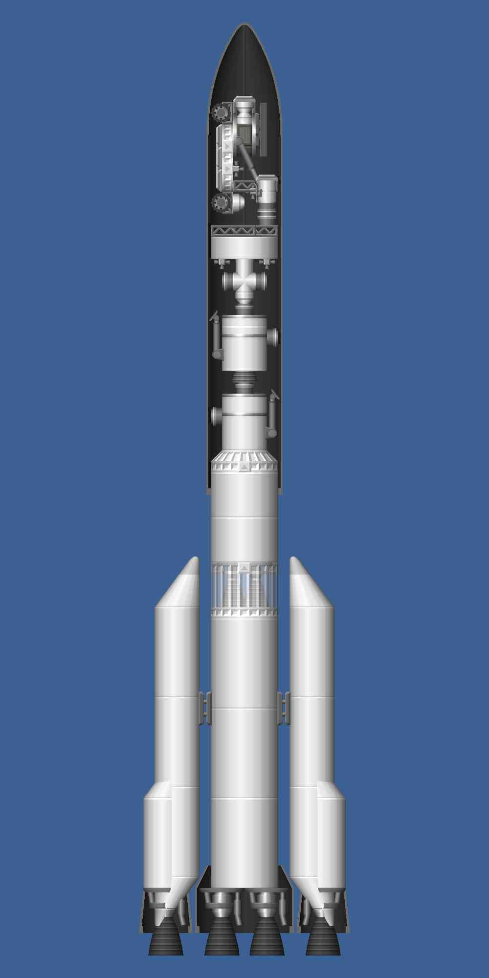 Moon Rocket & Rover No DLC Blueprint for Spaceflight Simulator
