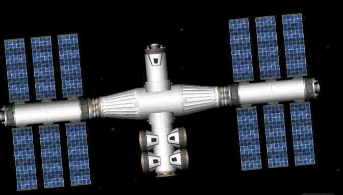 One launch space station Blueprint for Spaceflight Simulator