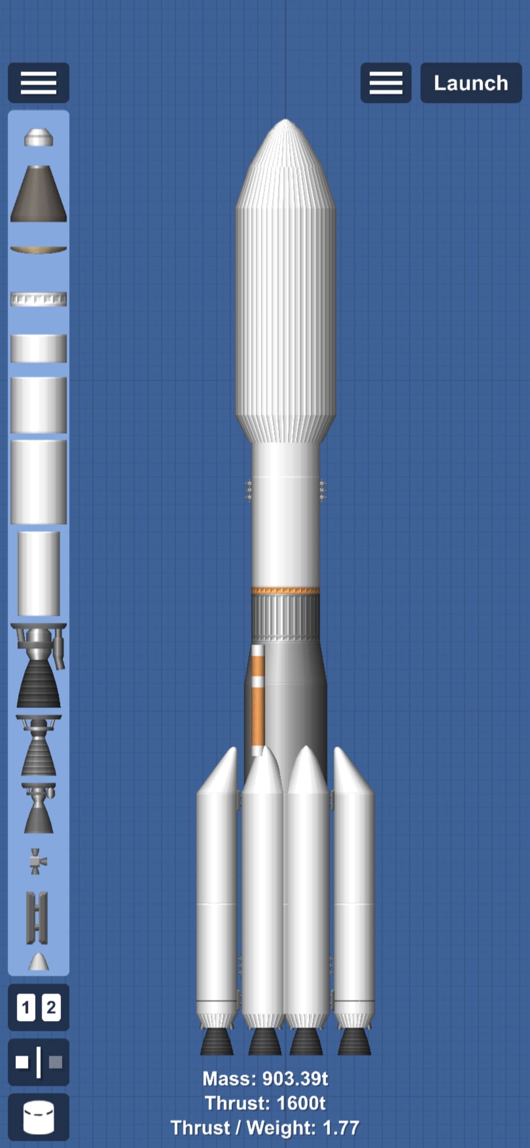 Mars rocket Blueprint for Spaceflight Simulator