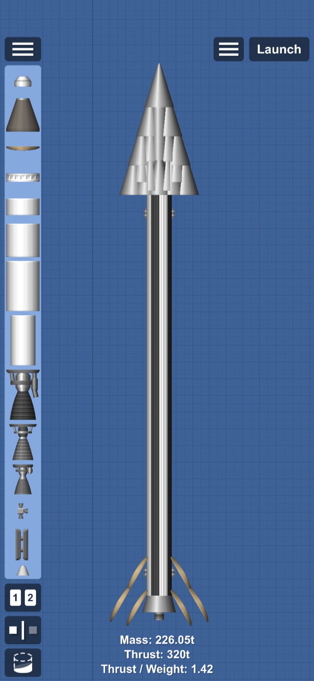 Arrow Blueprint for Spaceflight Simulator