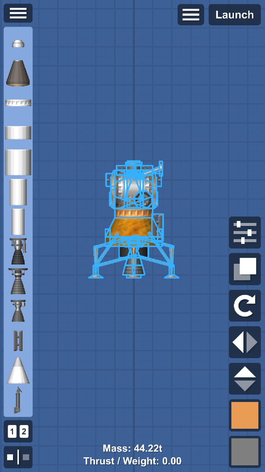 Lander Module i Made Blueprint for Spaceflight Simulator