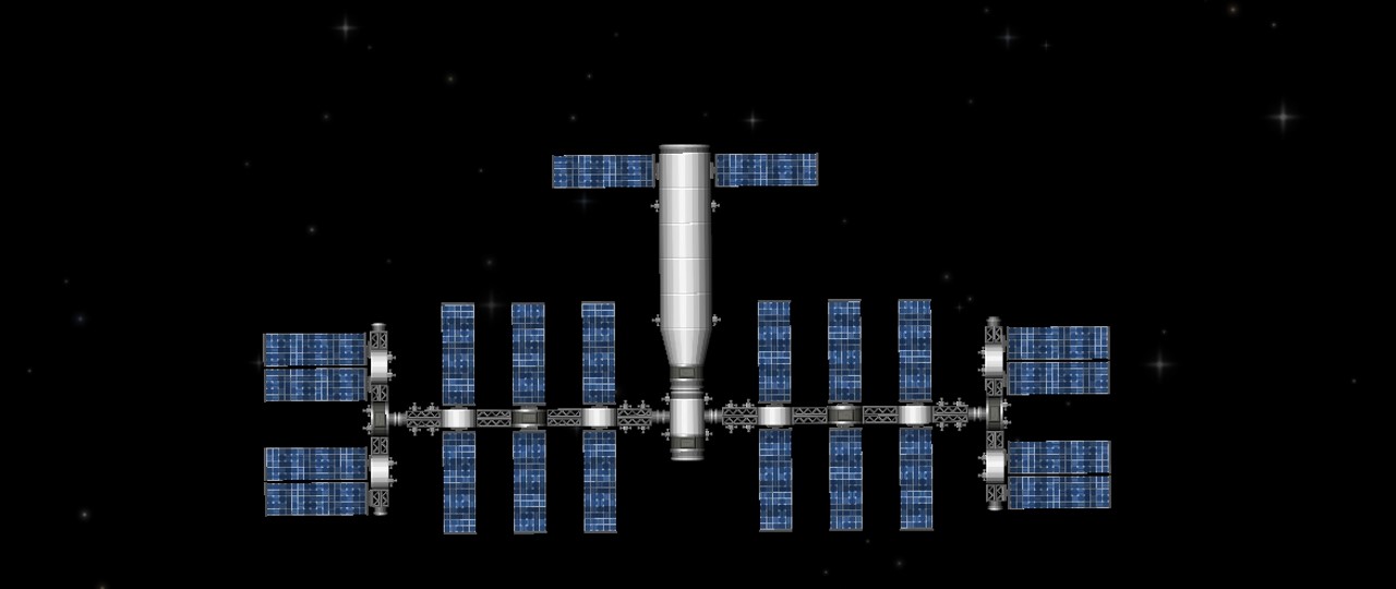 Space Station 1 launch Blueprint for Spaceflight Simulator Exclusive SFS PLUS