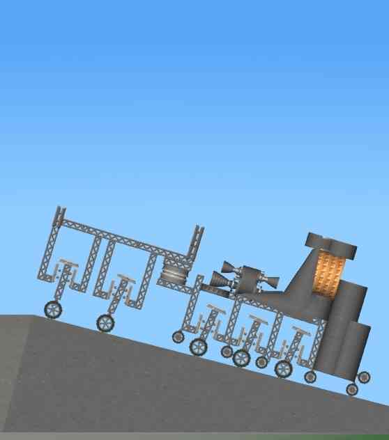 Truck with suspension Blueprint for Spaceflight Simulator