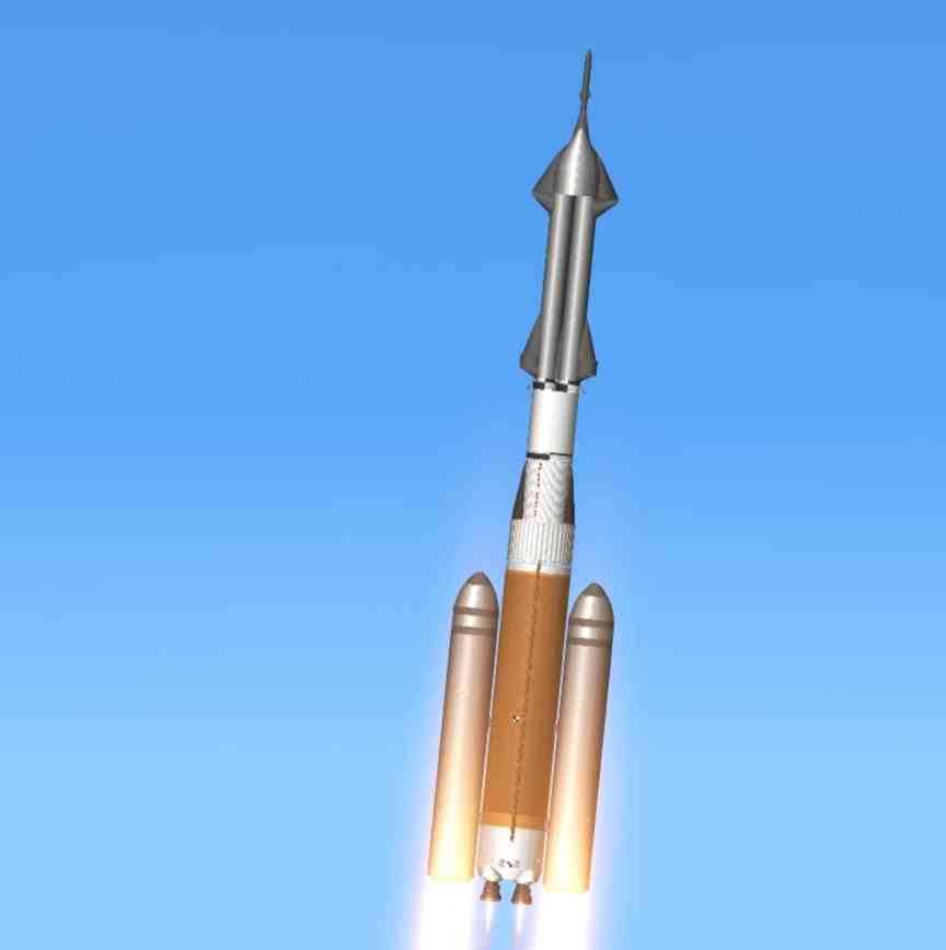 Ultra Heavy Hybrid Rocket Blueprint for Spaceflight Simulator